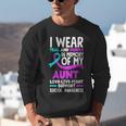 Teal & Purple In Memory Of My Aunt Suicide Prevention Unisex Sweatshirt