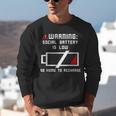 Warning Social Battery Is Low Introvert Shirt Unisex Sweatshirt