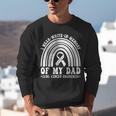 I Wear In Memory Of Dad Lung Cancer Awareness Ribbon Unisex Sweatshirt