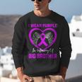 I Wear Purple In Memory Of My Big Brother Alzheimers Graphic Unisex Sweatshirt