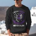 I Wear Purple In Memory Of Mother In Law Pancreatic Cancer Unisex Sweatshirt