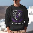 I Wear Purple In Memory Of Mother Mom Alzheimers Back Print Unisex Sweatshirt I Wear Purple In Memory Of Mother Mom Alzheimers Back Print Unisex Sweatshirt