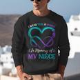 I Wear Teal & Purple In Memory Of My Niece Unisex Sweatshirt I Wear Teal & Purple In Memory Of My Niece Unisex Sweatshirt