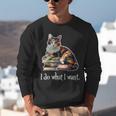 Womens Girls Books I Do What I Want Calico Cat Lover Unisex Sweatshirt