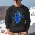 Yk2 Grunge Earthy Blue Cat With Stars Tomboy 90s Nostalgia Unisex Sweatshirt