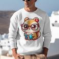 Adorable Book Lover Chipmunk With Reading Glasses Cute Premium Unisex Sweatshirt Adorable Book Lover Chipmunk With Reading Glasses Cute Premium Unisex Sweatshirt