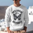 Anti-Social Butterfly Awkward Introvert Homebody Humor Unisex Sweatshirt