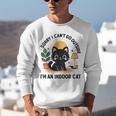 Cat Shirt Introvert Sorry I Can’t Go I’m An Indoor Cat Unisex Sweatshirt