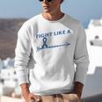 Colon Cancer Awareness Month Memory Loss Blue Ribbon Unisex Sweatshirt