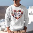 Cute Just A Girl Who Loves Books Heart Shape Reader Unisex Sweatshirt