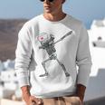 Dabbing Skeleton Nurse Halloween Graduation Unisex Sweatshirt