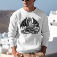 Dragon Reading Book Bookworm Books Dragon Learning Unisex Sweatshirt