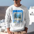 Frutiger Aero Aesthetic Tech Computer Aquarium Tarot Card Raglan Baseball Tee Unisex Sweatshirt