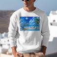 Frutiger Aero Beach Y2k Aesthetic Palm Tree Sand Ocean Premium Unisex Sweatshirt