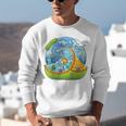 Frutiger Aero Y2K Fashion Trends Statement Piece Tech Orange Premium Unisex Sweatshirt