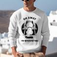 Go Away I'm Introverting Cat With Coffee Unisex Sweatshirt Go Away I'm Introverting Cat With Coffee Unisex Sweatshirt