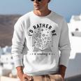 I’d Rather Be Reading Minimal Book Lover Arch Unisex Sweatshirt