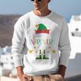 The Introvert Elf Christmas Family Matching Fun Xmas Top Unisex Sweatshirt