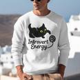 Introvert Energy Cat Love Cat Meme Unisex Sweatshirt