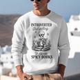 Introvert Read Spicy Books Lover Bookworm Skeleton Reading Unisex Sweatshirt
