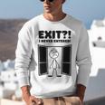 Irony Sarcasm Introvert Dry Humor Cartoon Comic Geek Nerd Unisex Sweatshirt