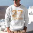 Junior Class 2027 Graduation Back To School Orange Letters Premium Tri-Blend Unisex Sweatshirt