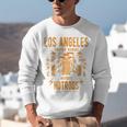 Los Angeles Hotrods Automotive Nostalgia Distressed Premium Tri-Blend Unisex Sweatshirt