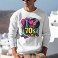 I Love The 70s Vintage Cassette Roller Vinyl Nostalgia 70s Premium Tri-Blend Unisex Sweatshirt