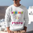 Nurse MSN Graduation Unicorn T-Shirt Nursing School Unisex Sweatshirt