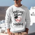 Nursing School Survivor Women Graduation RN Gift Shirt Unisex Sweatshirt