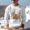 Plants Books And Coffee Nature Leaves Reading Book Lover Premium Tri-Blend Unisex Sweatshirt