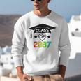 Pre-K -12th Grade Hand Prints Space Graduation Class Of 2037 Unisex Sweatshirt