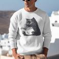Reading Cat Cat Book Lover Unisex Sweatshirt