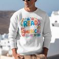 Reads Across Tee America Reading Teacher Books Reader Kids Unisex Sweatshirt