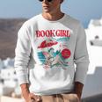 Retro Book Girl Summer For Women Beach Reading Unisex Sweatshirt