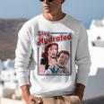 Retro Vampire Book Cover Style Stay Hydrated Halloween Unisex Sweatshirt