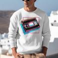 Retro VHS Vaporwave Video Cassette Nostalgia Geek Chic Premium Tri-Blend Unisex Sweatshirt