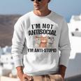 Sarcasm Cat Sarcastic Introvert Antisocial Cat Lover Unisex Sweatshirt Sarcasm Cat Sarcastic Introvert Antisocial Cat Lover Unisex Sweatshirt