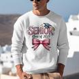 Senior Class Of 2027 Coquette Pink Bow Graduation 2027 Girls Unisex Sweatshirt
