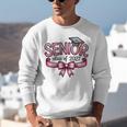 Senior Class Of 2027 Coquette Pink Bow Graduation 2027 Women Unisex Sweatshirt