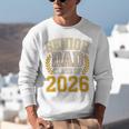 Senior Dad Class Of 2026 Purple Yellow Vintage Graduation Unisex Sweatshirt
