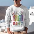 Subtle Floral Foxglove Daisy Tulip Book Lover Unisex Sweatshirt