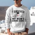 I Survived My Mom's Nursing Degree Nursing School Graduation Unisex Sweatshirt