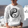 Vintage 6 7 Sketch Yin Yang Namaste Six Seven Nostalgia Unisex Sweatshirt