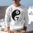 Vintage 6 7 Yin Yang Namaste Six Seven Nostalgia Unisex Sweatshirt
