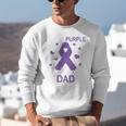 I Wear Purple In Memory Of Dad Pancreatic Cancer Awareness Unisex Sweatshirt I Wear Purple In Memory Of Dad Pancreatic Cancer Awareness Unisex Sweatshirt