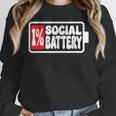 1 Social Battery Sarcastic Introverted Men Women Unisex Sweatshirt 1 Social Battery Sarcastic Introverted Men Women Unisex Sweatshirt