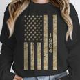 1964 Year Nostalgia Desert Camo Distressed American Flag Unisex Sweatshirt