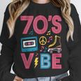 70s Retro Style Roller Skate Cassette Music Nostalgia Unisex Sweatshirt