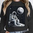 Aesthetic Spaceman Astronaut On The Moon Space Introvert Unisex Sweatshirt